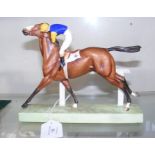 A rare Royal Worcester Jockey on horseback - 'Cant