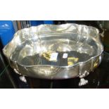 A large Italian silver footed bowl - 30cm x 23cm