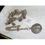 A silver charm bracelet