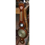 A 19th century wall barometer/thermometer