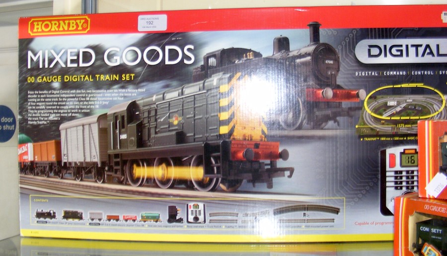 A Hornby Mixed Goods 00 gauge Digital Train Set -