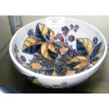 A Moorcroft pottery bowl with original label to th