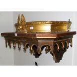 A large wooden decorative pelmet - 80cm - together