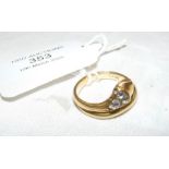 A diamond 'Snake' ring in 18ct gold setting