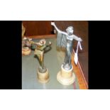 A 28cm high Art Deco figure, together with one oth