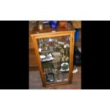 Antique display cabinet with glass shelves