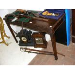 An Adams style mahogany console table - 118cm x 44