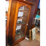A Victorian display cabinet with single arched gla