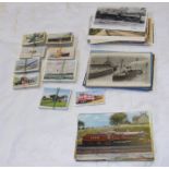 Selection of postcards and cigarette cards relating