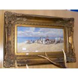 LAURENT - painting of Victorian beach scene - 30cm x 6