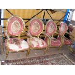 Four French style armchairs for restoration