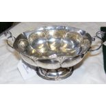 Antique Dutch silver bowl with footed base