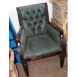 A Regency style library armchair