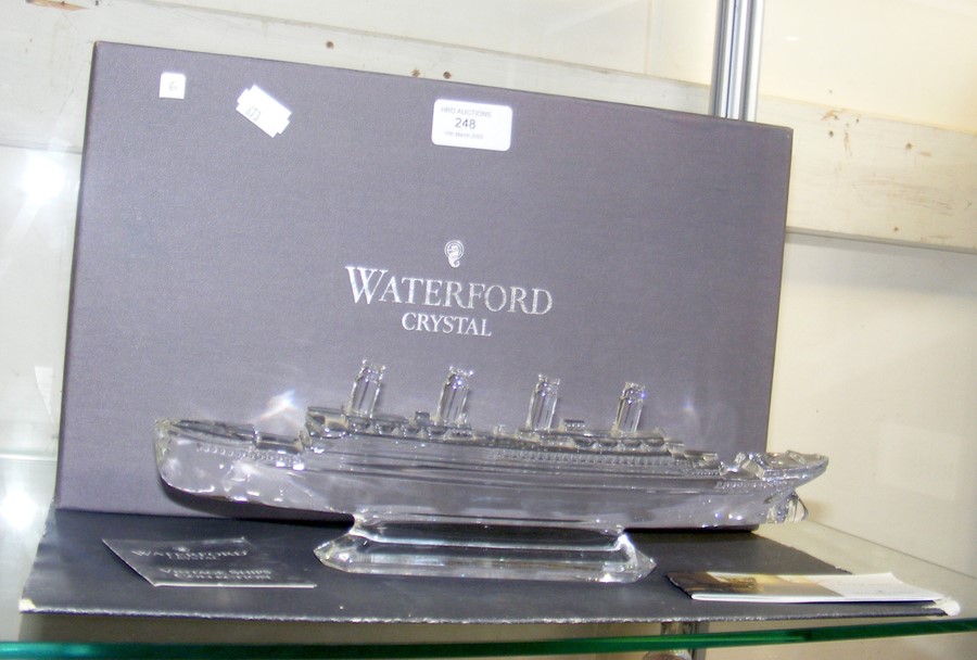 A Waterford Crystal model of the Titanic - length