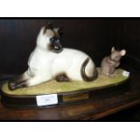 A Beswick cat and mouse ornament