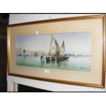 A watercolour of The Grand Canal, Venice - bearing