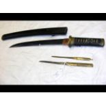 An antique Japanese Tanto having 30cm long blade,