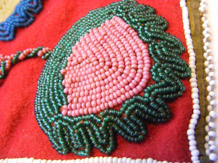 Decorative old bead work pouch - 50cm - Image 12 of 19