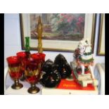 Various collectable ceramic ware, including swan,
