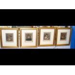 A set of four Victorian engravings each depicting o