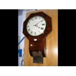 A 19th century mahogany cased drop dial clock with