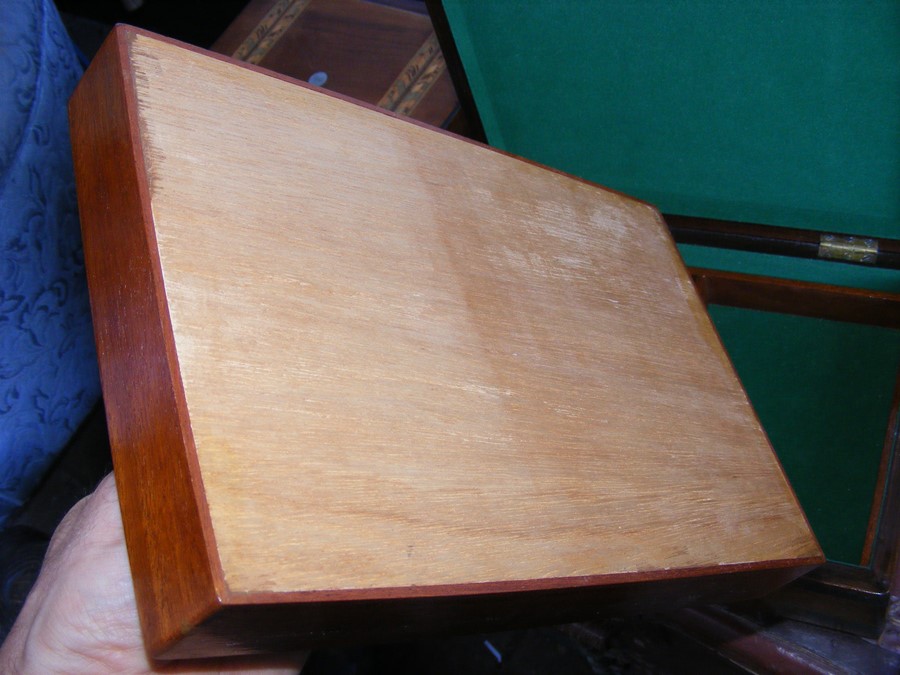 A rosewood writing slope, quill work box and one o - Image 5 of 13