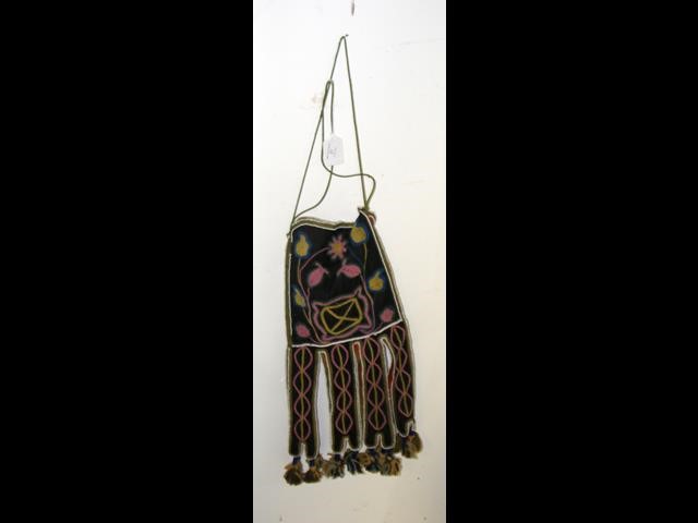 Decorative old bead work pouch - 50cm
