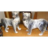 A pair of 28cm high Staffordshire Dog ornaments