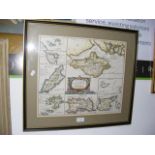 ROBERT MORDEN - antique hand coloured map of 'The