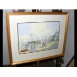 M G PEARSON - watercolour of Cowes seafront with p
