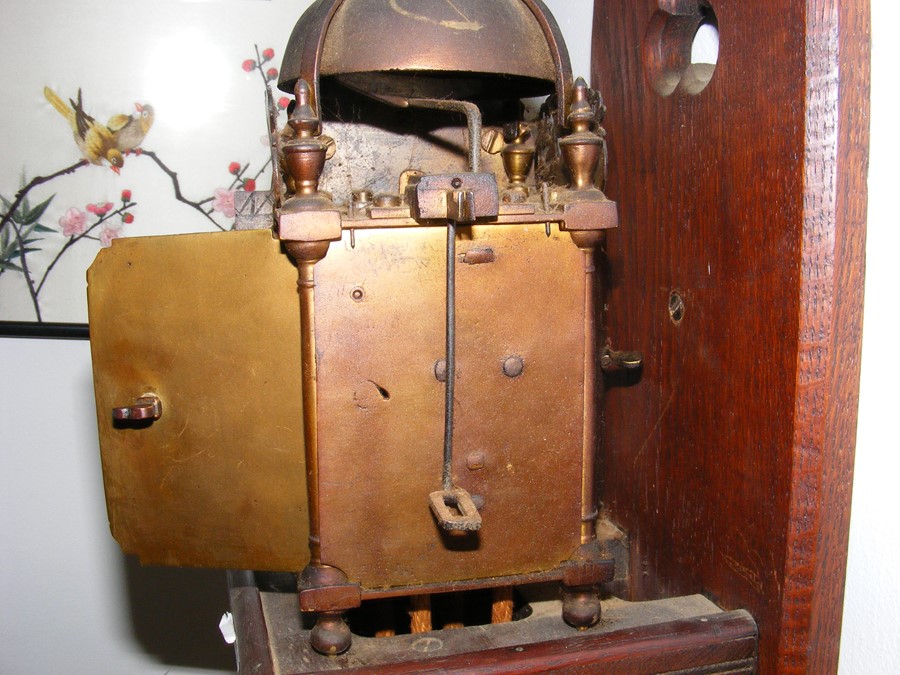 A 20cm high lantern clock on wooden bracket - Robe - Image 8 of 10