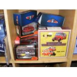 Boxed die cast vehicles including busses and other