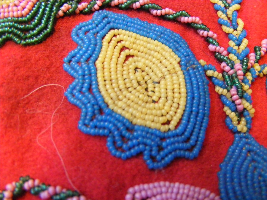 Decorative old bead work pouch - 50cm - Image 14 of 19