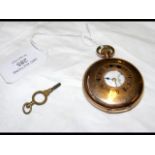 A 9ct gold half hunter pocket watch by Kendal & De