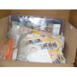 A box of collectable stamps including Canada and o