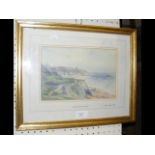 FANNY MINNS - watercolour of Ventnor from the west - signed