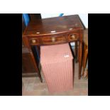 A small side table, together with a loom weave lau