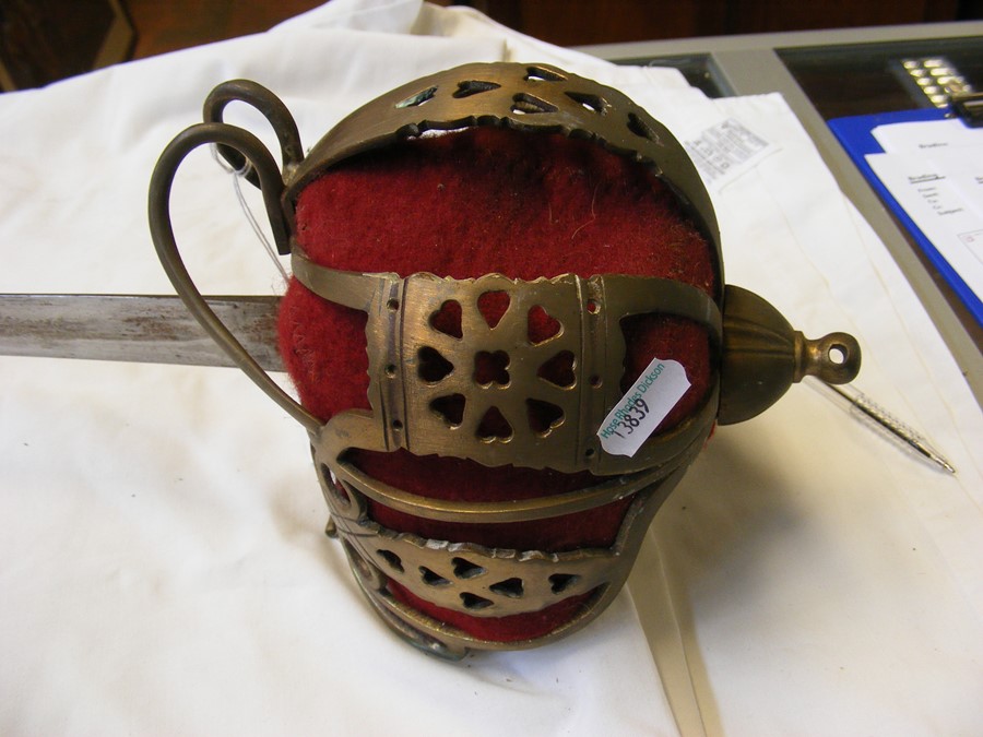 An old sword with metal hand guard, together with - Image 16 of 22