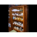 The matching solid wood bookcase with 5 shelves an