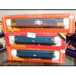 A boxed Hornby diesel locomotive, together with tw