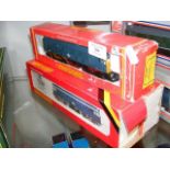 A boxed Hornby diesel locomotive, together with tw