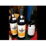 Three bottles of Sandeman Port, together with a Po