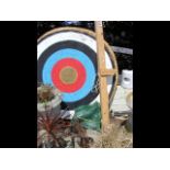 A Jaques of London archery target, together with s