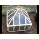 Antique wrought iron and glass plant propagator -