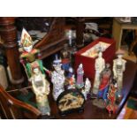 A medley of oriental porcelain figurines and sub c