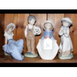 A cluster of four 'Nao by Lladro' figurines, inclu