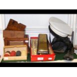 Vintage paraphernalia, including cobblers shoe, po