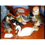 Selection of Beswick bird ornaments