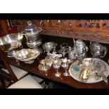 A suite of plated-silver dinnerware