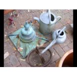 A galvanized watering can and one other, together